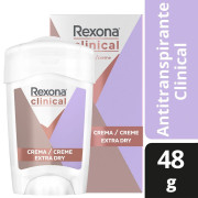 Clinical Desodorante Femenino Extra Dry Crema En Barra 48 grs