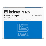 Elixine Lentocap. Teofilina 125 mg 20 Cápsulas