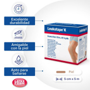 K Vendaje Neuromuscular 5 cm x 5 mts Piel
