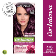 Coloración 3.16 Castaño Oscuro Ceniza Rojizo Garnier
