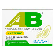 AB Antitusivo Clorhexidina 10 mg 12 Comprimidos Masticable Sabor Menta Fresca