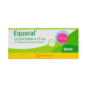 Equoral Ciclosporina A 25 mg 50 Cápsulas de Gelatina Blanda