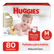 Natural Care Pañal Unisex Máxima Protección M 5,5 a 9,5 Kg 80 Un