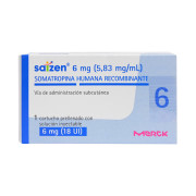 Saizen Somatropina Humana Recombinante 6 mg Solucion Inyectable 1 Cartucho Pre Llenado