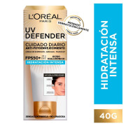 Uv Defender Crema Facial Anti-Fotoenvejecimiento Fps50 + Ácido Hialurónico Hidratación Intensa 40 grs