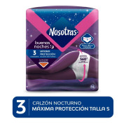 Calzón Nocturno desechable Buenas Noches Máxima Protección Talla S 3 Unidades