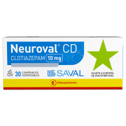 Neuroval CD Clotiazepam 10 mg 30 Comprimidos Dispersable