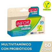 Infor Pro Vegan Probiótico Vitaminas 60 Comprimidos