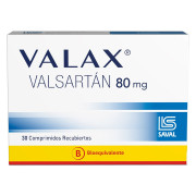 Valax Valsartán 80 mg 30 Comprimidos Recubiertos