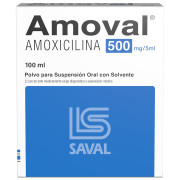 Amoval Amoxicilina 500mg/5ml Polvo para Suspensión Oral 100ml
