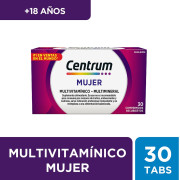 Centrum Mujer Multivitaminico/Multimineral 30 Comprimidos Recubiertos - +18 años