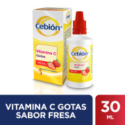 Cebion Fresa Ácido Ascorbico 100 mg Gotas 30 mL