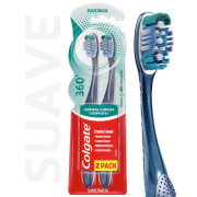 360 Antibacterial Cepillo Dental Adulto Suave x2