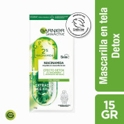 Garnier - Ampolla Mascarilla en Tela Efecto Detox con Extracto de Kale
