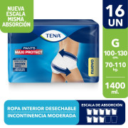 Pants Ropa Interior Desechable Maxi Protect Talla G 16 unidades