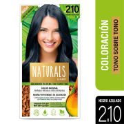 Naturals Coloración En Crema Tono Sobre Tono 2.10 Negro Azulado