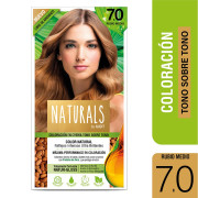 Naturals Coloración En Crema Tono Sobre Tono 7.0 Rubio Medio