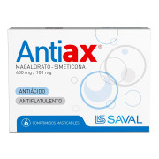 Antiax Antiácido con Magaldrato 480 gm 6 Comprimidos Masticables
