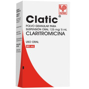 Clatic Claritromicina 125 mg/5mL Suspensión 80 mL