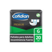 Pañal Adulto Premium Unisex Incontinencia Fuerte Talla G 20 Unidades