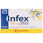 Infex Claritromicina 500 mg 14 Comprimidos Recubierto