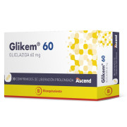 Glikem Gliclazida 60 mg 30 Comprimidos