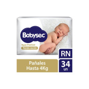 Babysec Pañal Recien Nacido x 34 Unidades