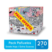 Pack pañuelos Desechables doble hoja, 3 cajas de 90 pañuelos