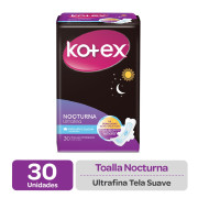 Toalla Higienica Nocturna Ultradelgada Tela Suave 30 Unidades