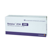 Betaloc ZOK 200 Metoprolol Succinato 190 mg 30 Comprimidos