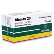 Memax 20 Memantina 20 mg 60 Comprimidos Recubiertos
