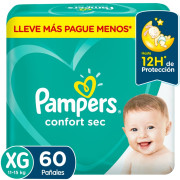 Pañales Desechables Confort Sec XG 60 Unidades