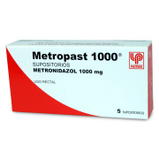 Metropast 1000 Supositorios Metronidazol 1000 mg 5 Supositorios