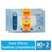 Toallitas húmedas premium con tapa 160 unidades