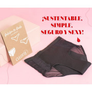 Calzón Menstrual Reutilizable Violeta Negro Talla M