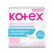 Protector Diario Kotex Ultra delgado 100 un - KOTEX - Precio desde $5.290