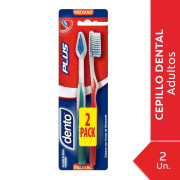 Cepillo Dental Dento Plus Mediano 2 Unidades