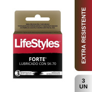 LifeStyle Forte Lubricados 3 Preservativos