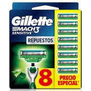 Mach3 Sensitive Cartuchos Para Afeitar 8 Unidades