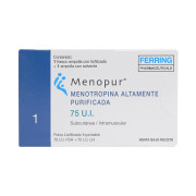 Menopur Menotropina Altamente Purificada 75 UI Polvo Liofilizado 1 Ampolla + Solvente