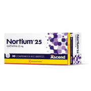 Nortium 25 Quetiapina 25 mg 30 Comprimidos