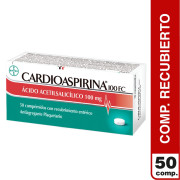 Cardioaspirina Ácido Acetilsalicílico 100 mg 50 Com. Rec.