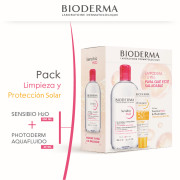 Pack Limpieza y Protección Solar Sensibio H2O Micela 500Ml + Photoderm Aqua 50+ Sin Color 40 ml
