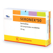 Seronex 50 Sertralina 50 mg 30 Comprimidos Recubiertos