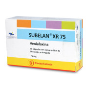 Subelan XR Venlafaxina 75 mg 30 Cápsulas Liberación Prolongada