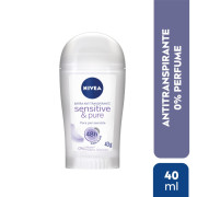 Desodorante Stick Sensitive &Pure 48Hr Piel Sensible 0% Alcohol.43 grs