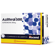 Azithral 500 Azitromicina 500 mg 6 Comprimidos Recubiertos