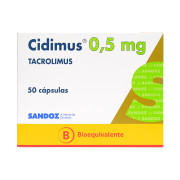 Cidimus Tacrolimus 0,5 mg 50 Cápsulas