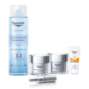 Cofre Hyaluron Filler 3x dermatoCLEAN 3 en 1 Fluido Micelar 400ml + Crema de Día Piel Seca 50ml + Crema de Noche 50ml + Hyaluron Filler Concentrate (1