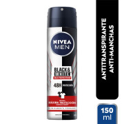 Desodorante Spray Men Invisible Black y White Max Protección 150 mL